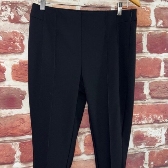 Lafayette 148 Gramercy Pants Womens 8 Black Stretchy Side Zip Slim Trousers - Picture 3 of 10